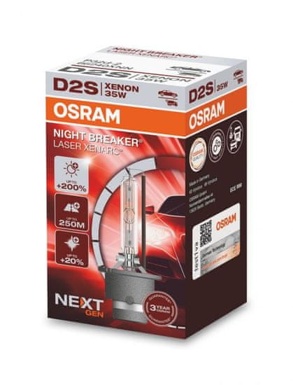 Osram Xenonová výbojka D2S XENARC NIGHT BREAKER LASER +200% 1ks