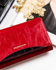 Peterson Dámská kožená peněženka Szob černo-červená One size