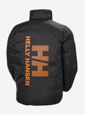 Helly Hansen Oranžovo-černá pánská péřová oboustranná zimní bunda HELLY HANSEN S