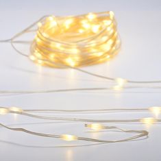 ACA ACA Lighting SKIN LINE 100 LED řetěz WW 3AA na baterie 8 programů IP44 délka 10m 0,3m čirý kabel X0410011261