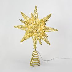 ACA ACA Lighting zlatá hvězda na stromeček 20 MINI WW LED na baterie 3xAA, IP20 28x5x20cm X112011272