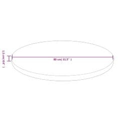 Vidaxl Kulatá stolní deska světle hnědá Ø80x1,5cm ošetřený masivní dub