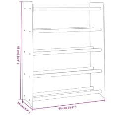 Vidaxl Botník šedý 65 x 24 x 81 cm kompozitní dřevo