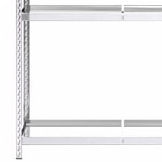 Greatstore 3patrové regály na pneumatiky 2 ks stříbrné 110x40x200 cm ocel