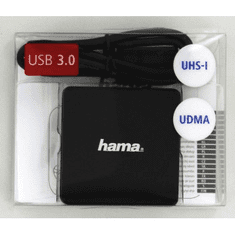 Hama Multi čtečka karet USB 3.0, SD/microSD/CF, černá