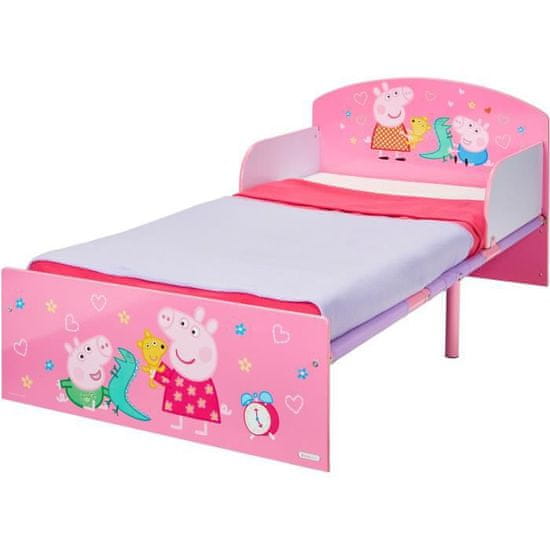 VERVELEY Dětská postel PEPPA PIG s matrací 140 cm x 70 cm