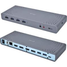 VERVELEY I-TEC USB Type C Notebook / Tablet Dock, 6 USB portů, 6 x USB 3.0, Síť (RJ-45), HDMI, DisplayPort