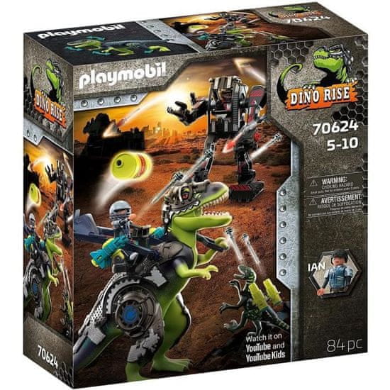 Playmobil PLAYMOBIL, 70624, Tyranosaurus a obří robot