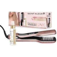 VERVELEY SAINT ALGUE Demeliss TITANIUM Love Edition Steam GOLD ROSE barevná žehlička na vlasy + 100 ml kondicionéru Kera-PROTEIN