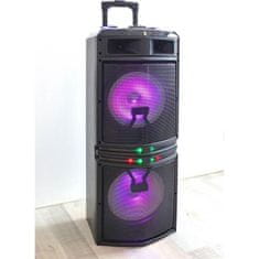 Inovalley INOVALLEY MS02XXL Karaoke reproduktor na vozíku, Bluetooth -1000W