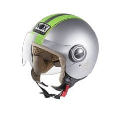 VERVELEY Přilba NOX N210 Jet Matt Grey and Neon Green