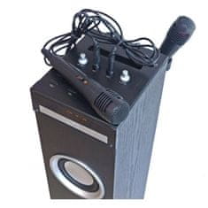 VERVELEY Inovalley HP49CD - Bluetooth zvuková věž - CD přehrávač a funkce Karaoke - 100 W - FM rádio - USB port - Aux-in - černá barva