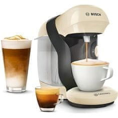 Bosch Kompaktní multifunkční kávovar Tassimo Style, BOSCH TAS1107, Vanilková barva, 40 nápojů, 0,7 l, 1400 W