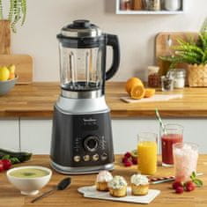 VERVELEY MOULINEX LM962B10 Ultrablend Blender, 1300 W, vysoká rychlost, 6 nožů z nerezové oceli, přesná teplota, 8 programů, koktejly a smoothies