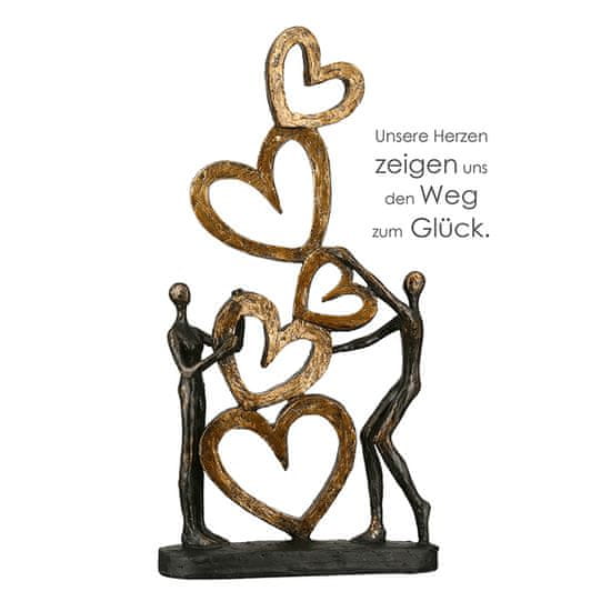 Papillon Dekorace Love, 41 cm, bronz