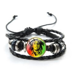 PREDATOR Q1 Kožený náramek Bob Marley - Exkluzivní doplněk pro milovníky reggae.