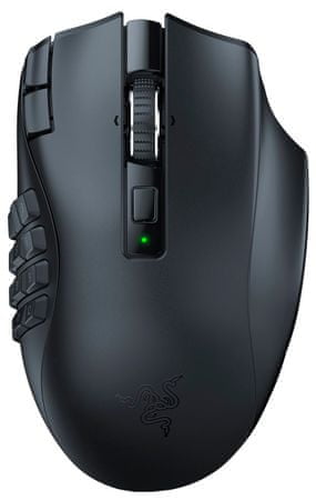 bezdrátová herní myš optická Razer Naga V2 HyperSpeed (RZ01-03600100-R3G1) snímač Razer Focus Pro 30K odezva nízká 30000 DPI vysoký výkon 60 milion kliknutí