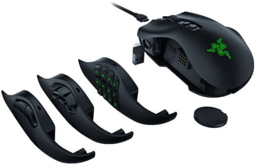 bezdrôtová herná myš optická Razer Naga V2 Pro (RZ01-04400100-R3G1) snímač Razer Focus Pro 30K odozva nízka 30000 DPI vysoký výkon 90 miliónov kliknutí