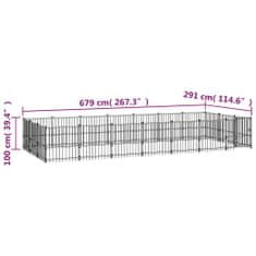 Petromila Venkovní psí kotec ocel 19,76m²