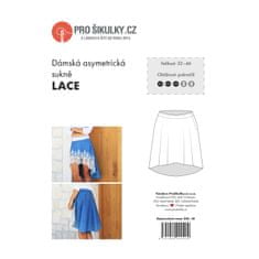 Prošikulky Střih dámská asymetrická sukně LACE | 32 - 46 - Česky