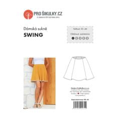 Prošikulky Střih dámská sukně SWING | 32 - 46 - Česky