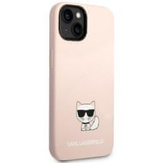 Karl Lagerfeld KLHCP14MSLCTPI hard silikonové pouzdro iPhone 14 PLUS 6.7" light pink Silicone Choupette Body