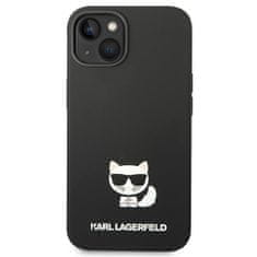 Karl Lagerfeld KLHCP14SSLCTBK hard silikonové pouzdro iPhone 14 6.1" black Silicone Choupette Body