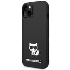 Karl Lagerfeld KLHCP14SSLCTBK hard silikonové pouzdro iPhone 14 6.1" black Silicone Choupette Body