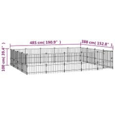 Petromila Venkovní psí kotec ocel 18,82 m²