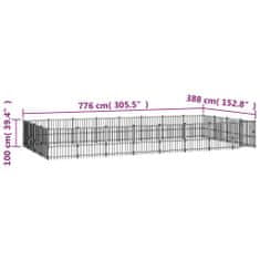 Petromila Venkovní psí kotec ocel 30,11 m²