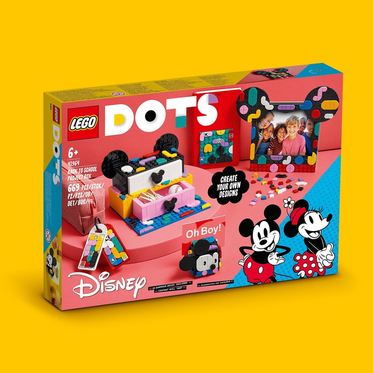 Lego DOTS 41964 Školský boxík Myšiak Mickey a Myška Minnie