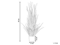 Beliani Umělá rostlina v květináči 87 cm REED PLANT