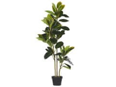 Beliani Umělá rostilina v květináči 134 cm FICUS ELASTICA