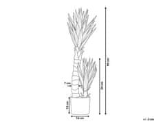 Beliani Umělá rostlina v květináči 90 cm YUCCA