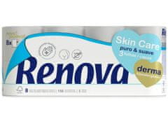 Renova Toaletní papír Skin Care Derma bílý 3-vrstvý, 8 ks