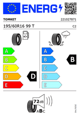 TOMKET ALLYEAR VAN 3 6PR (3PMSF certif) 195/60 R16 T99