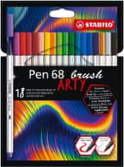 Stabilo Fixa Pen 68 brush sada 18 ks v pouzdru"ARTY"