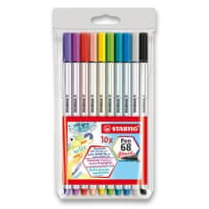 Stabilo Fix Pen 68 Brush 10 barev