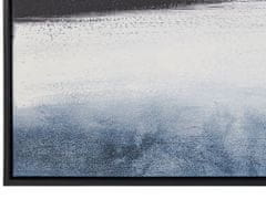 Beliani Zarámovaný obraz na plátně krajina 63 x 93 cm černomodrý AZEGLIO