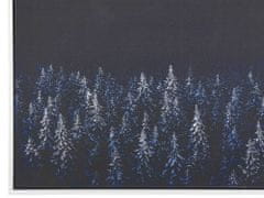 Beliani Zarámovaný obraz na plátně noční krajina 63 x 93 cm černomodrý LORETO