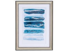 Beliani Zarámovaný obrázek 30 x 40 cm modrý FERATE