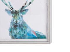 Beliani Zarámovaný obrázek 30 x 40 cm modrý KAYES