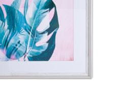 Beliani Zarámovaný obrázek 60 x 80 cm modro-růžový AGENA