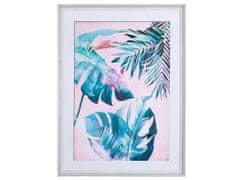 Beliani Zarámovaný obrázek 60 x 80 cm modro-růžový AGENA