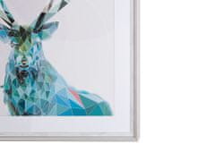 Beliani Zarámovaný obrázek 60x80 cm modrý KAYES