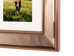 Beliani Zrcadlový rám na 3 fotografie měděný DABOLA