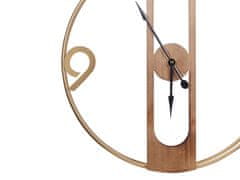 Beliani Nástěnné hodiny ø 50 cm světlé dřevo MULHOUSE