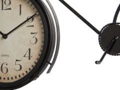 Beliani Stolní kovové hodiny 37 cm černé LILLO