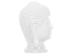 Beliani Dekorativní bílá figurka 41 cm BUDDHA