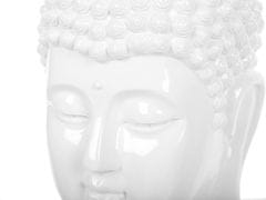 Beliani Dekorativní bílá figurka 41 cm BUDDHA